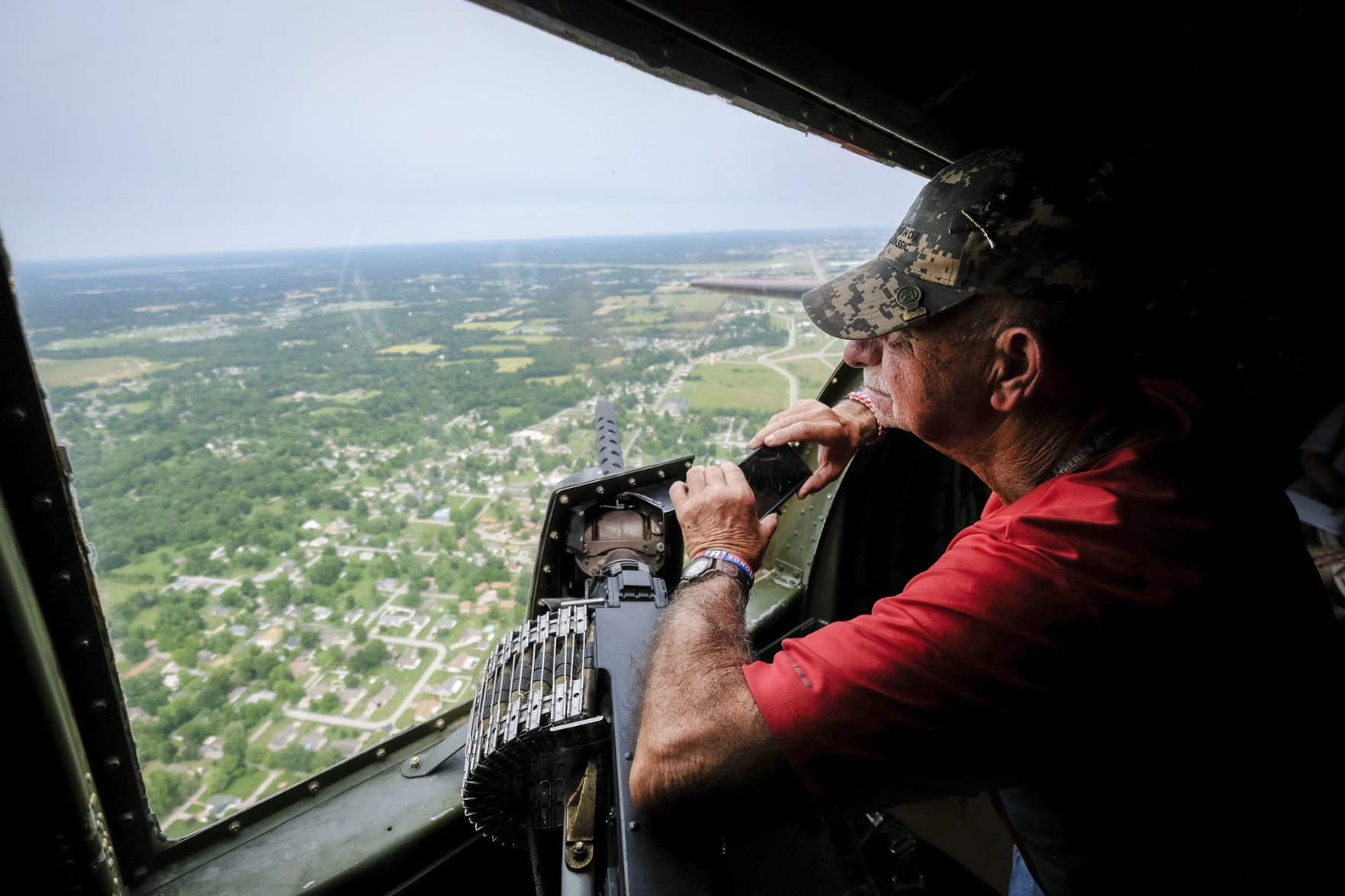 World War II-era bomber passes over Carterville